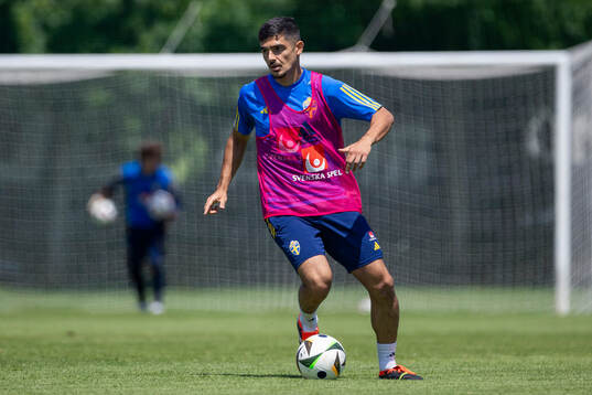 Aimar Sher of the Swedish under-21 national football team