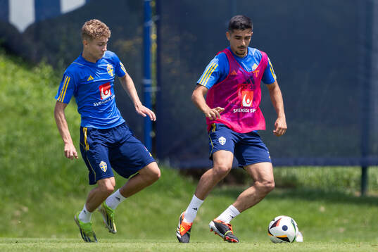 Hugo Bolin and Aimar Sher of the Swedish under-21 national