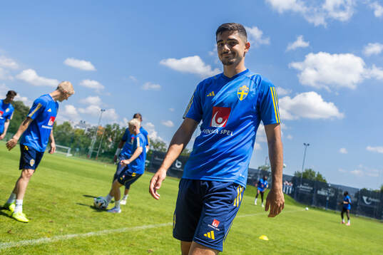 Aimar Sher of the Swedish under-21 national football team
