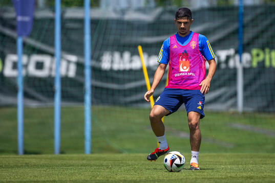 Aimar Sher of the Swedish under-21 national football team