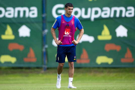 Emin Hasic of the Swedish under-21 national football team
