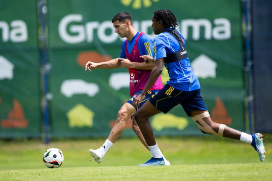 Emin Hasic of the Swedish under-21 national football team