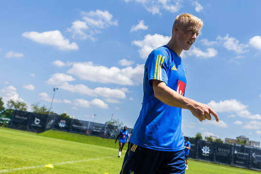 Melker Widell of the Swedish under-21 national football team