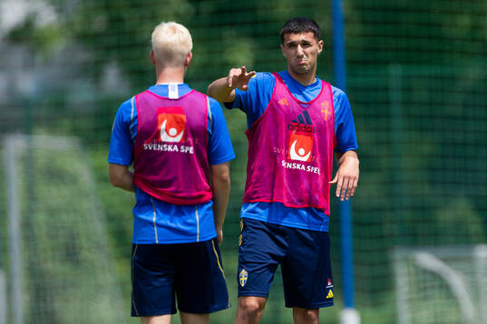 Emin Hasic of the Swedish under-21 national football team
