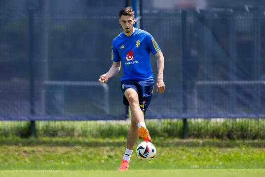 Noah Eile of the Swedish under-21 national football team