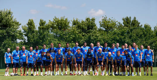 Players and staff of the Swedish under-21 national football