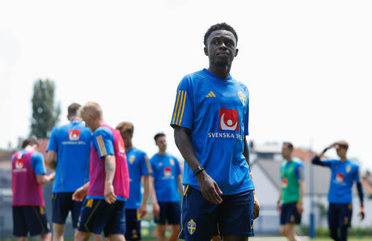 Zeidane Inoussa of the Swedish under-21 national football