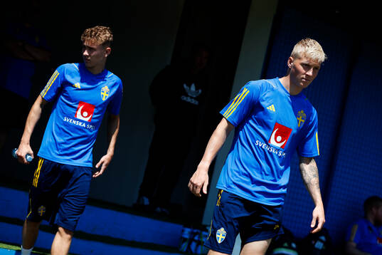 Hugo Bolin and Melker Widell of the Swedish under-21