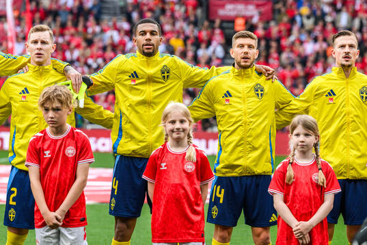Emil Krafth, Isak Hien, Anton Salétros and Simon Olsson of