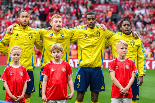 Jens Cajuste, Dejan Kulusevski, Alexander Isak and Anthony