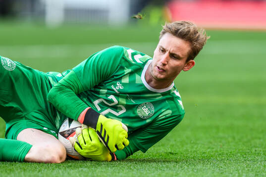 Goalkeeper Frederik Rønnow of Denmark