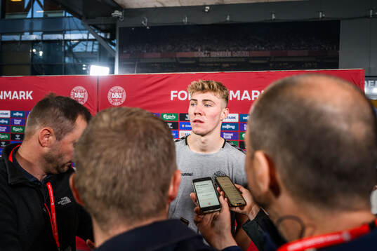 Rasmus Højlund of Denmark