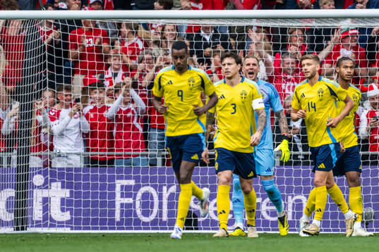 goalkeeper Robin Olsen of Sweden looks dejected