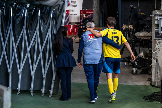 Hjalmar Ekdal of Sweden leaves the pitch