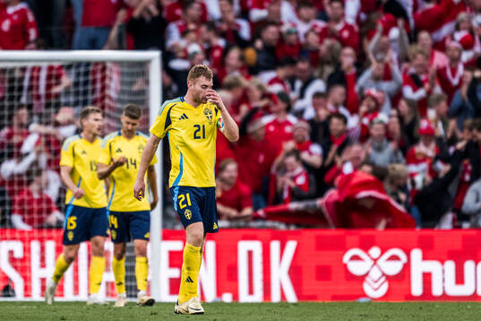 Dejan Kulusevski of Sweden looks dejected