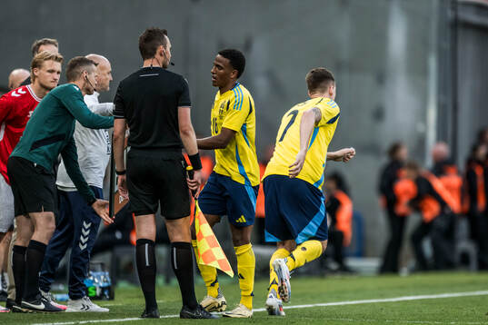 Niclas Eliasson is substituted off for Emil Holm of Sweden