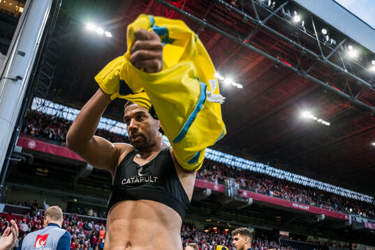 Isak Hien of Sweden looks dejected