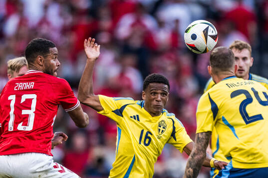 Niclas Eliasson of Sweden and Mathias Jørgensen of Denmark