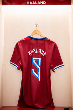 The kit of Erling Braut Haaland of Norway in the dressing