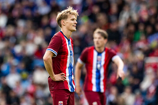 Martin Ødegaard of Norway looks dejected