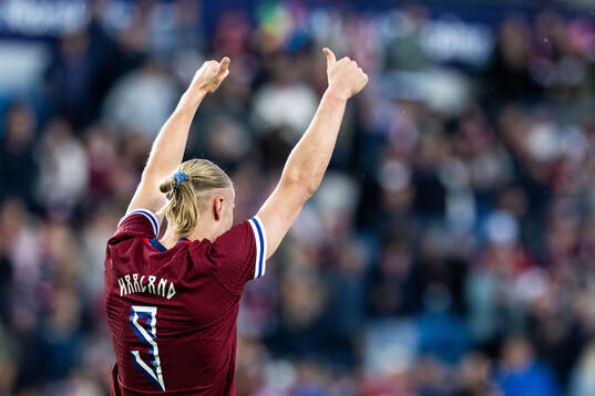 Erling Braut Haaland of Norway celebrates