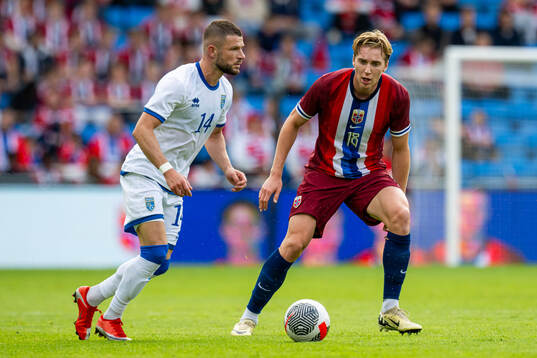 Valon Berisha of Kosovo and Kristian Thorstvedt of Norway