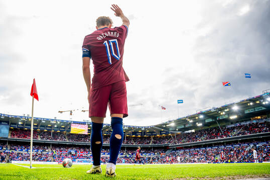 Martin Ødegaard of Norway takes a corner kick