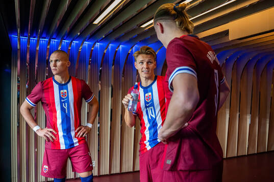 Leo Østigård, Martin Ødegaard and Erling Braut Haaland
