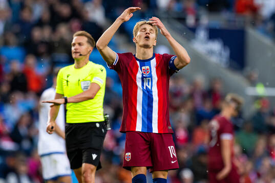 Martin Ødegaard of Norway reacts