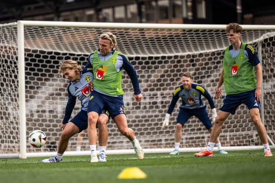 Sebastian Nanasi and Emil Forsberg of the Swedish men's