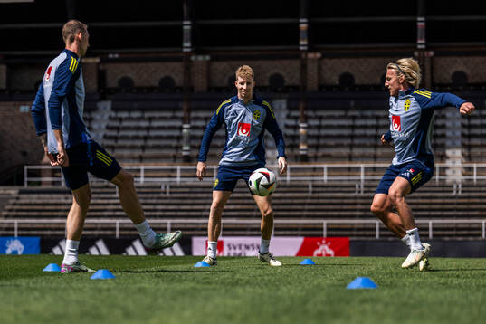 Gustaf Nilsson, Samuel Gustafson and Emil Forsberg of the