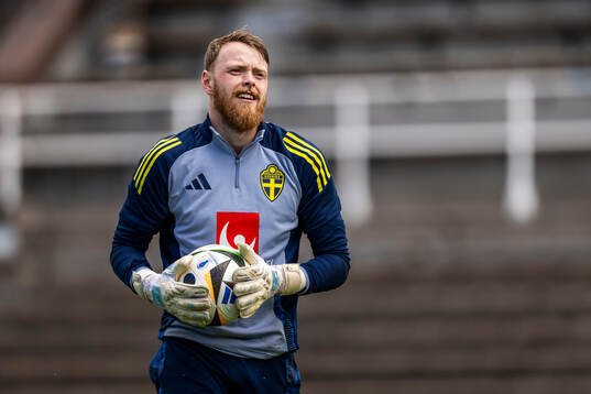 goalkeeper Viktor Johansson of the Swedish men's national