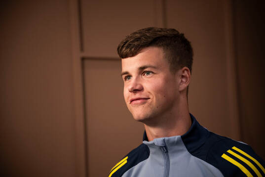 Samuel Dahl of the Swedish national football team at a