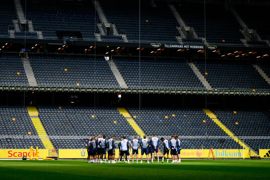 Players of the Swedish men's national football team at a