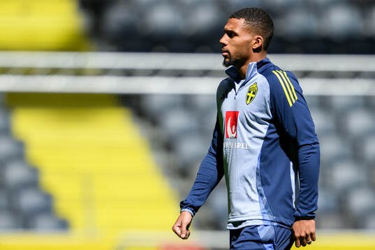 Isak Hien of the Swedish men's national football team at a