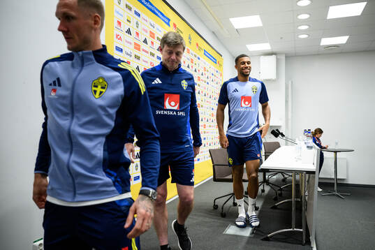 goalkeeper Robin Olsen, Head coach Jon Dahl Tomasson and