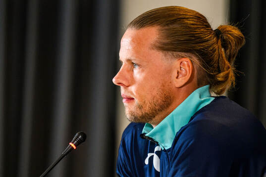 Goalkeeper Ørjan Håskjold Nyland of the Norwegian