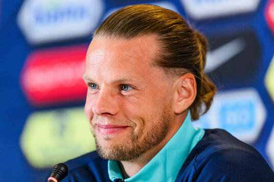 Goalkeeper Ørjan Håskjold Nyland of the Norwegian