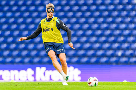 Kristoffer Ajer of Norway of the Norwegian national