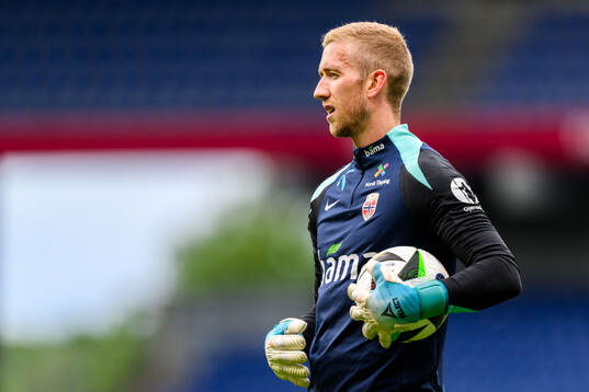 Goalkeeper Egil Selvik of the Norwegian national football