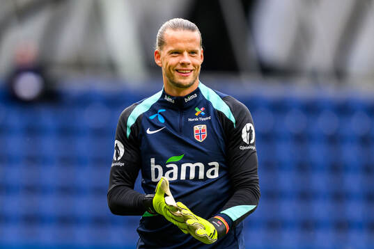 Goalkeeper Ørjan Håskjold Nyland of the Norwegian