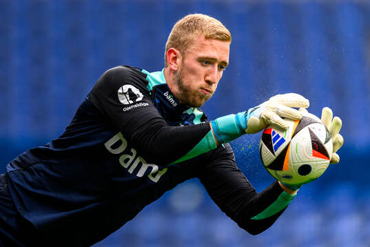 Goalkeeper Egil Selvik of the Norwegian national football