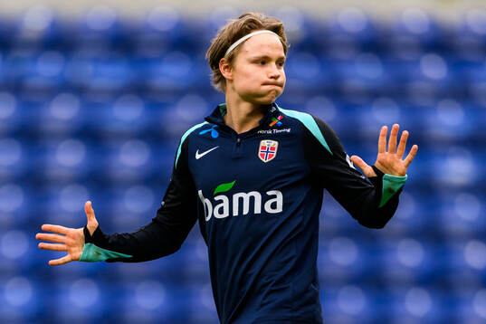 Andreas Schjelderup of the Norwegian national football team
