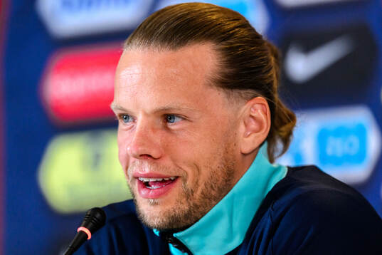 Goalkeeper Ørjan Håskjold Nyland of the Norwegian