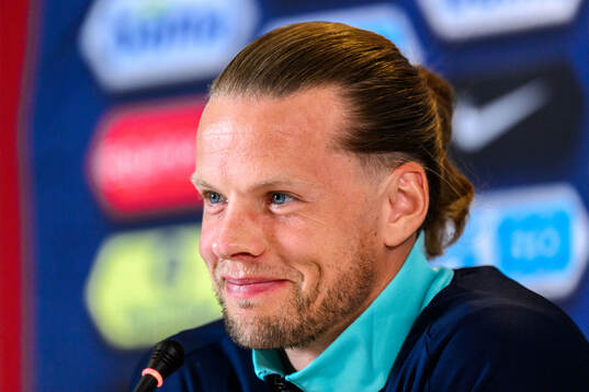 Goalkeeper Ørjan Håskjold Nyland of the Norwegian