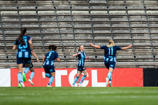 Djurgårdens Zara Jönsson jublar
