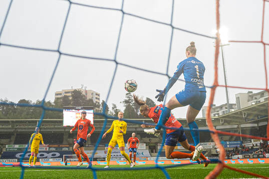 Sofie Emilie Riis of AaFK Fortuna scores the 5-0 goal