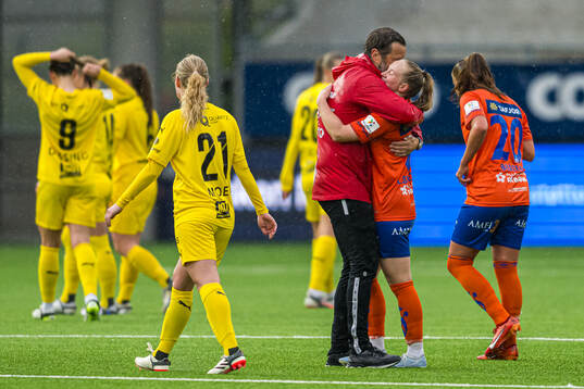 Frode Fagermo, head coach of AaFK Fortuna, and Ingeborg