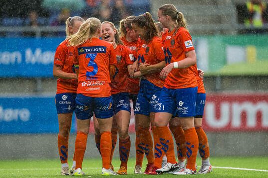 Sofie Emilie Riis of AaFK Fortuna celebrates