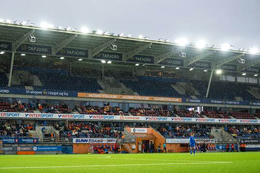Spectators in the stands at Color Line Stadion